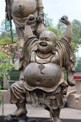 Gold Happy Buddha - in temple