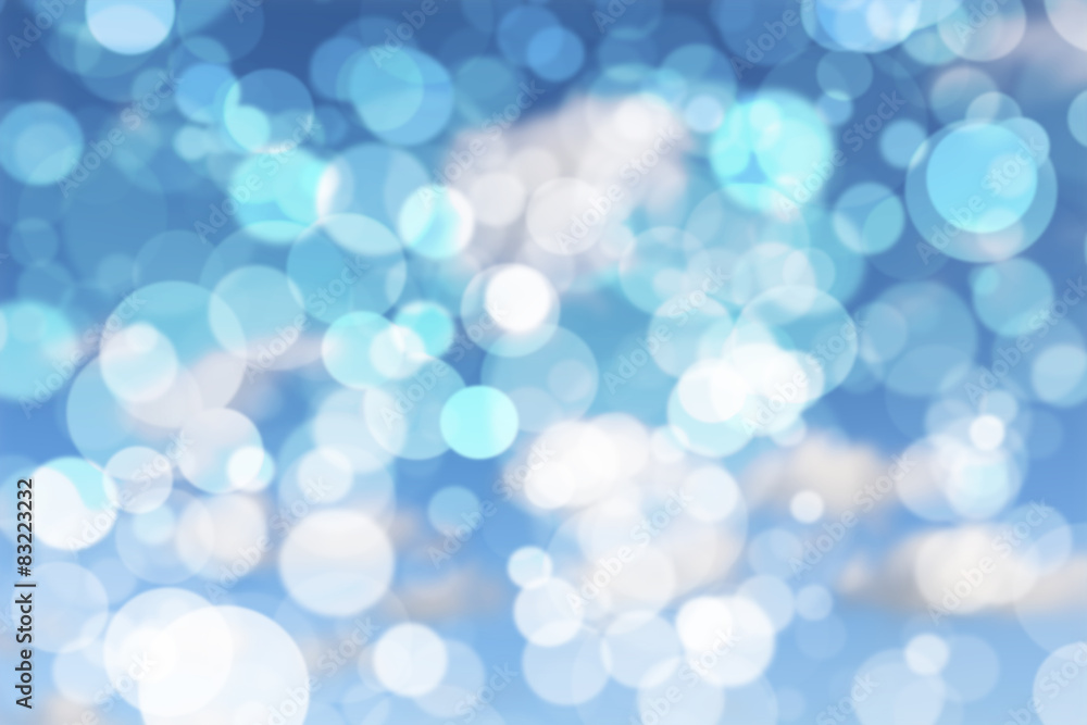 Abstract blue circular bokeh