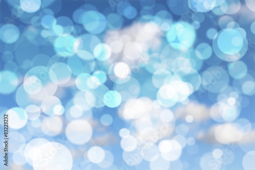 Abstract blue circular bokeh