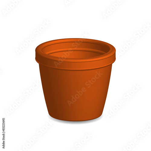 Illustration of flower pot,vector isolated on white background