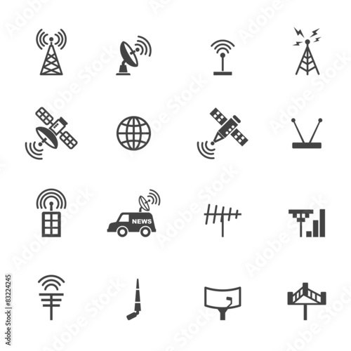 antenna and satellite icons