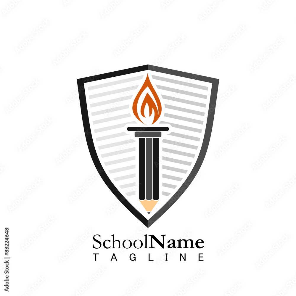 School education logo icon vector