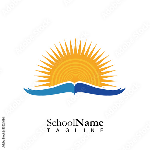 School education logo icon vector