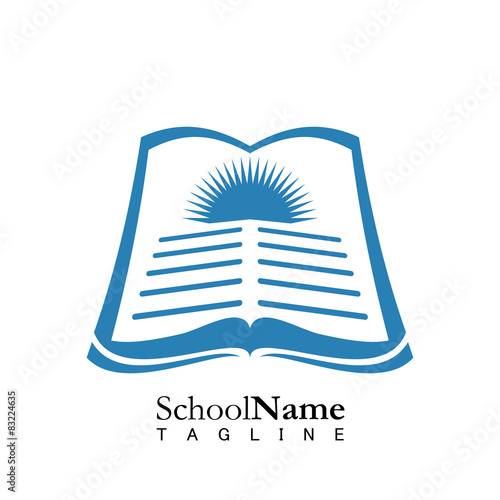 School education logo icon vector photo