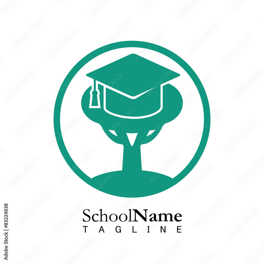 Obraz premium School education logo icon vector