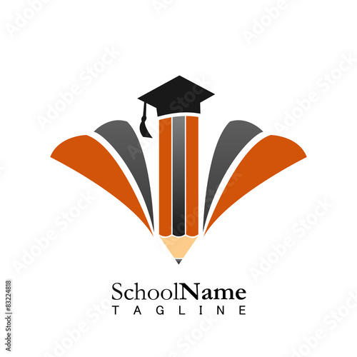 School education logo icon vector
