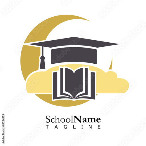 School education logo icon vector photo