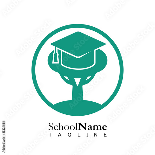 School education logo icon vector photo