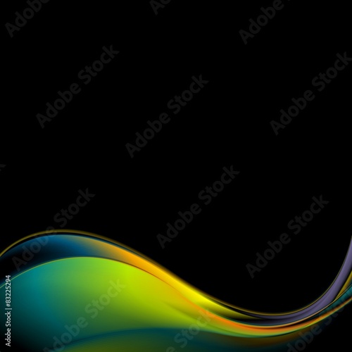 Dark colorful iridescent wavy background