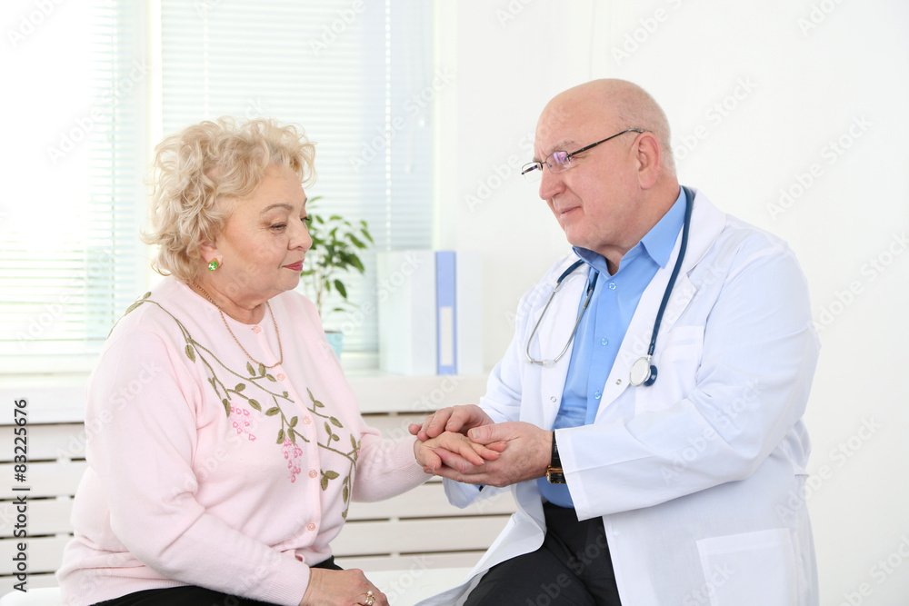 Doctor and patient in hospital clinic Doctor and patient in hospital clinic