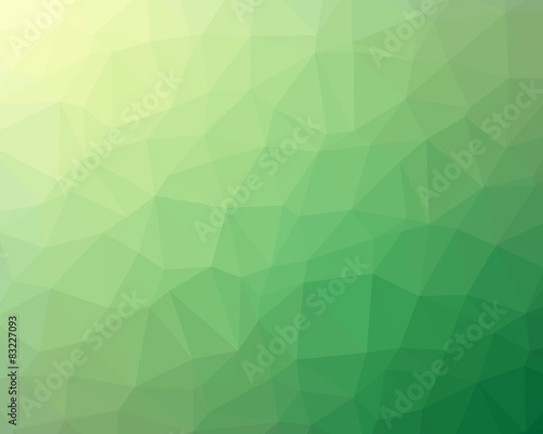 Abstract green polygon background photo