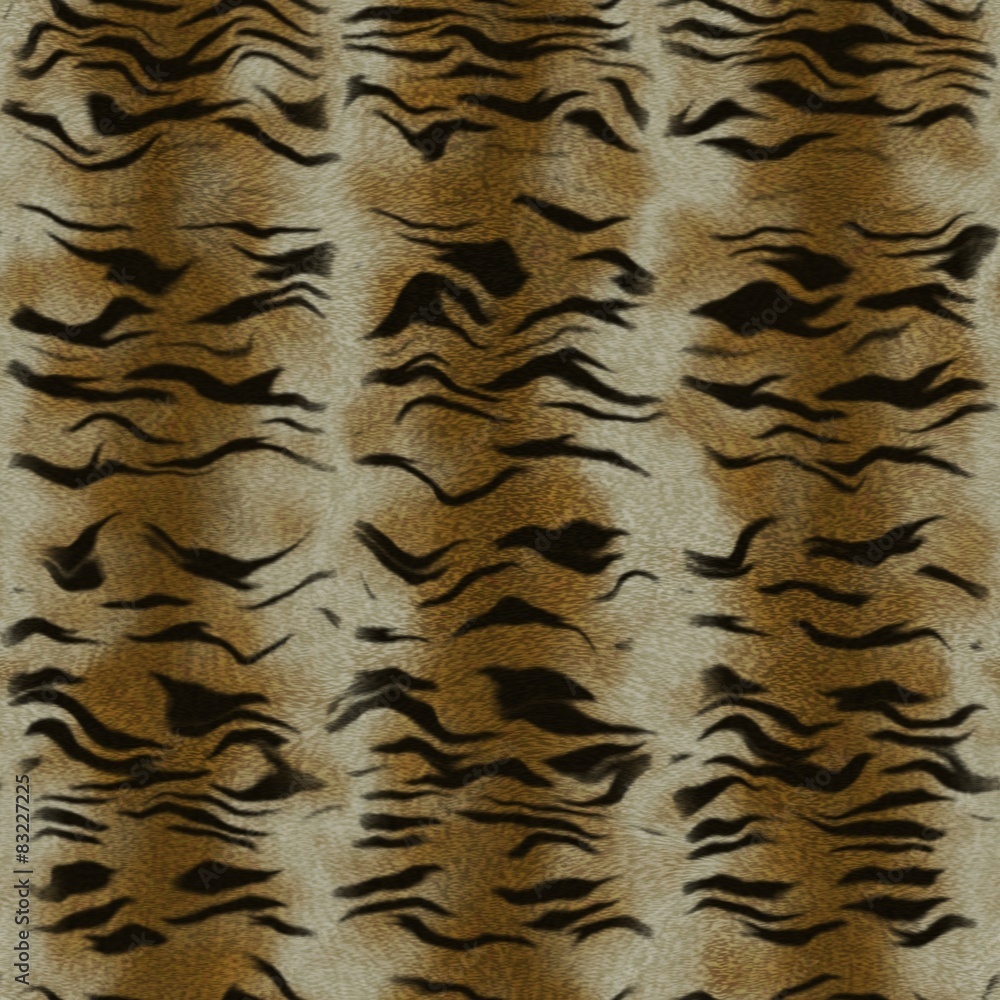 Seamless Tiger Animal Fur Background
