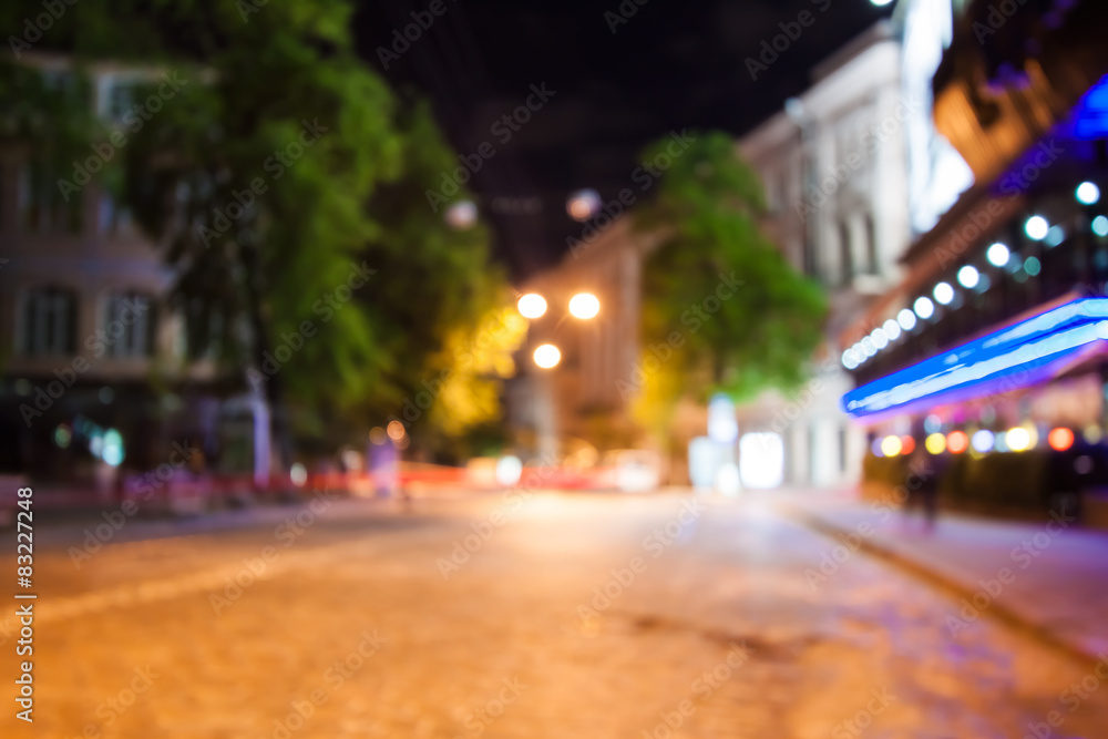 blurred night street background with boke blurred night street background with boke