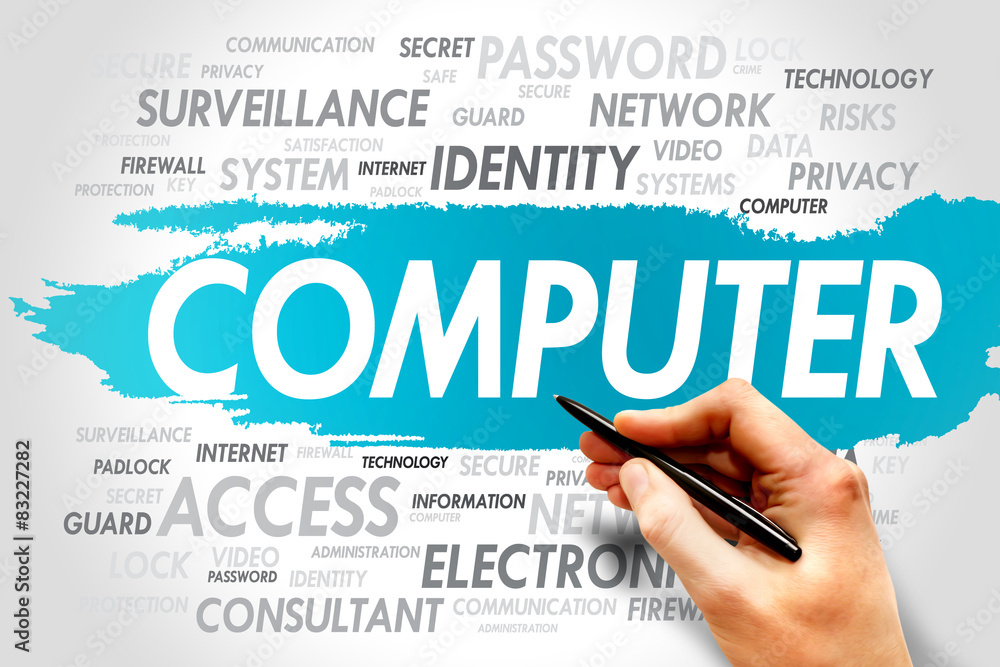 COMPUTER word cloud, business concept COMPUTER word cloud, business concept