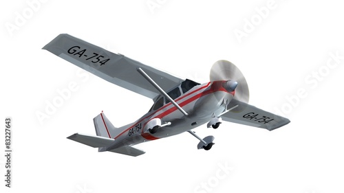 Photos most popular single propeller light aircraft isolated