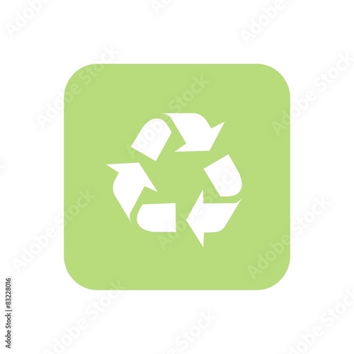 Icono reciclaje verde cuadro