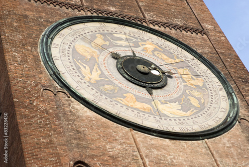 Cremona, Italy: Astronomical clock on the Torrazzo bell tower © Dmytro Surkov