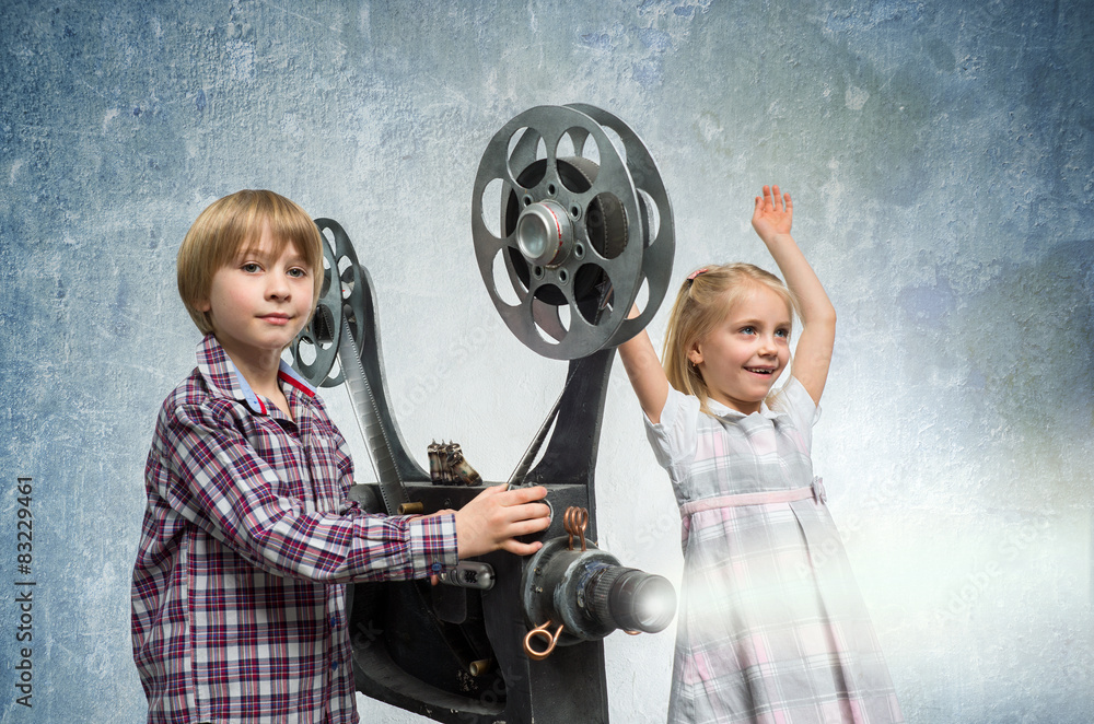 Obraz premium Children in a cinema