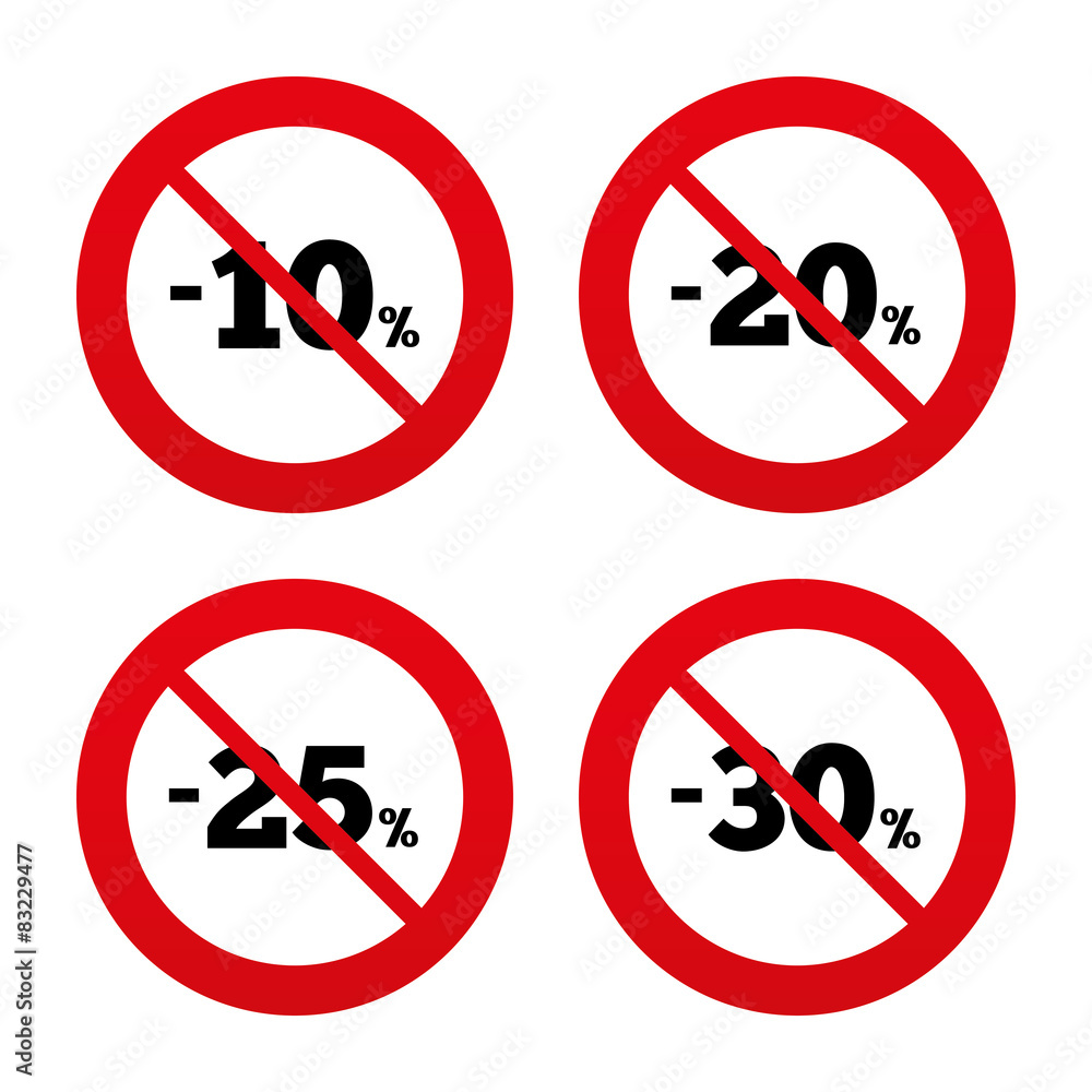 Sale discount icons. Special offer price signs. Sale discount icons. Special offer price signs.