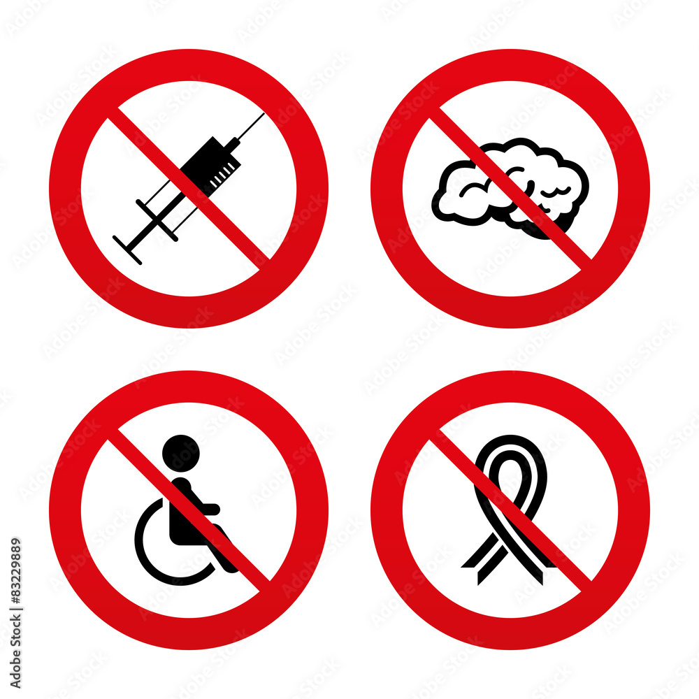 Medicine icons. Syringe, disabled, brain. Medicine icons. Syringe, disabled, brain.