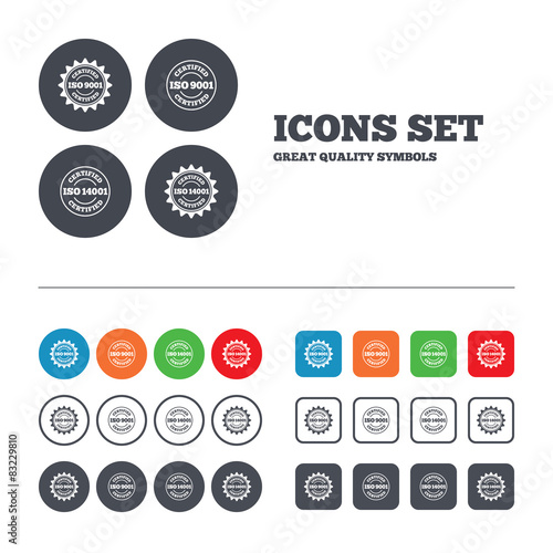 ISO 9001 and 14001 certified icon. Certification