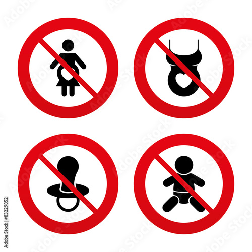 Maternity icons. Baby infant, pregnancy, dummy.