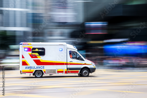 Ambulance with Blurred Motion