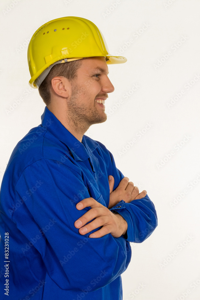 Handwerker mit Helm Handwerker mit Helm