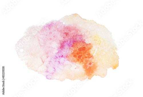 Abstract watercolor aquarelle hand drawn colorful art paint