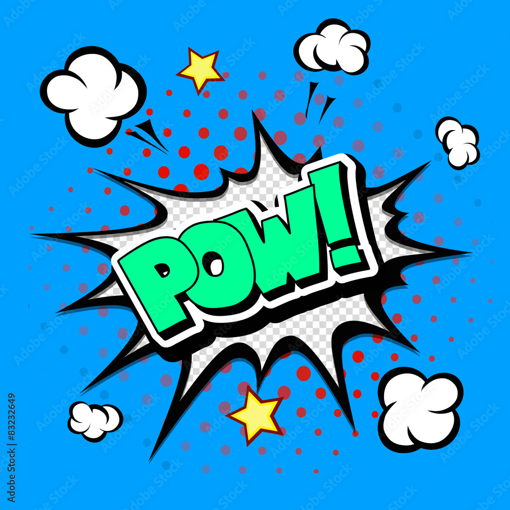 Fototapeta premium Pow - Comic Speech Bubble, Cartoon