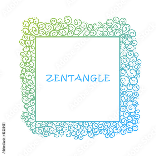 Hand drawn zentangle document template