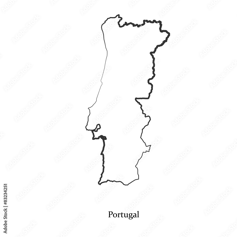 Map of Portugal  for your design