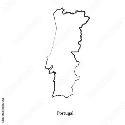 Map of Portugal for your design