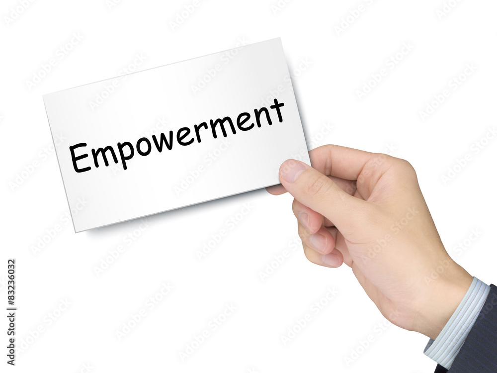 empowerment card in hand empowerment card in hand