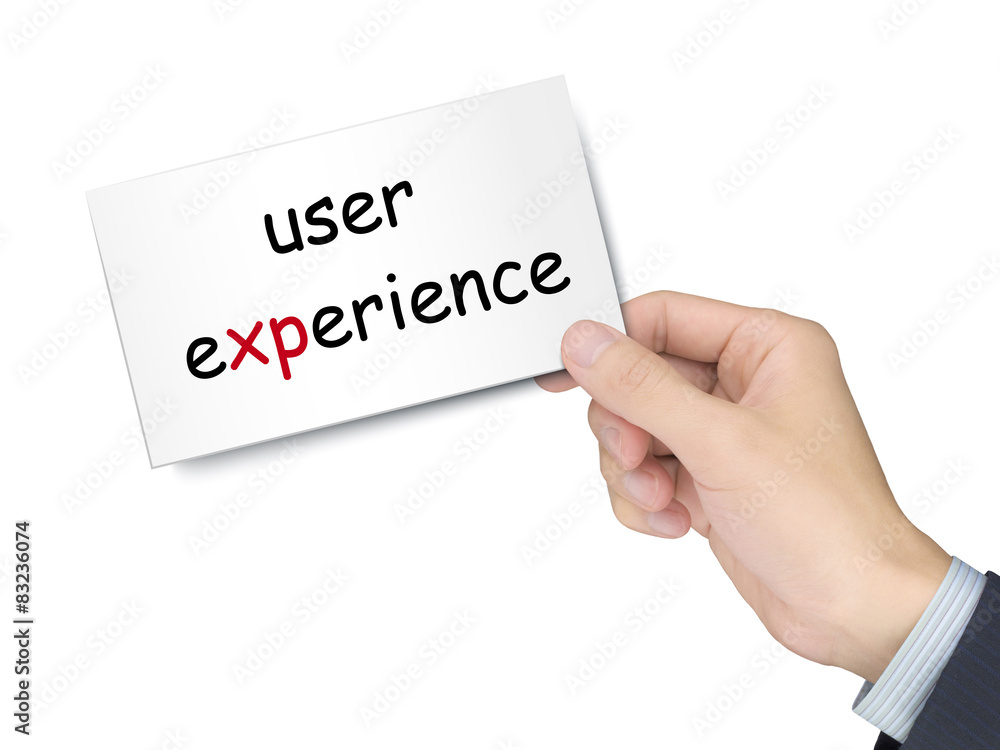 user experience card in hand user experience card in hand