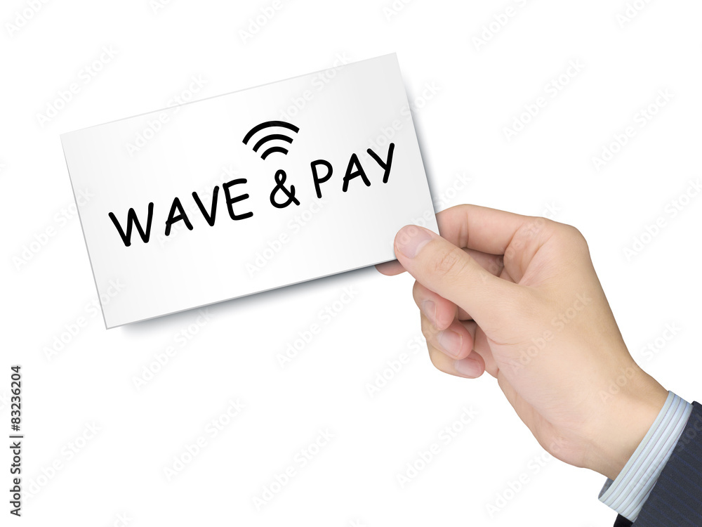 wave and pay card in hand wave and pay card in hand