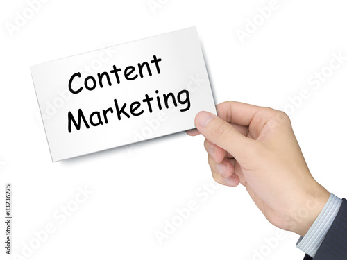 content marketing card in hand