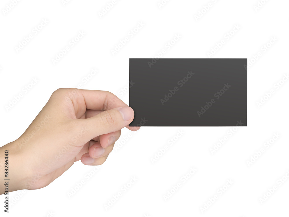 business concept: hand holding a business card business concept: hand holding a business card