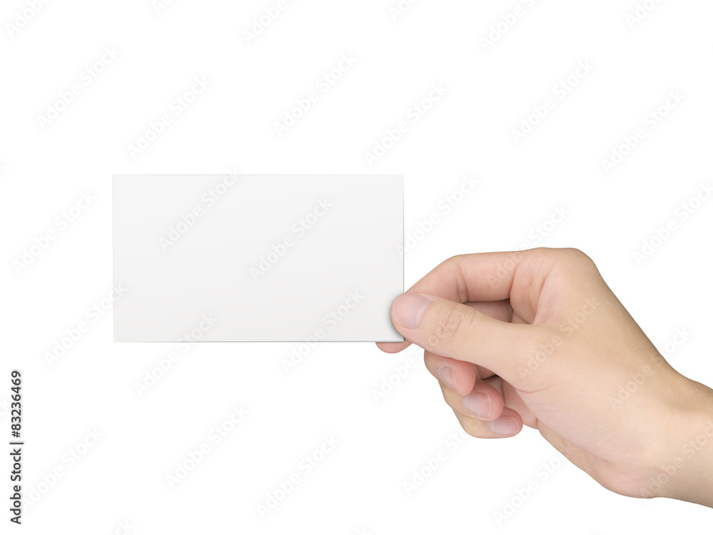 business concept: hand holding a business card business concept: hand holding a business card