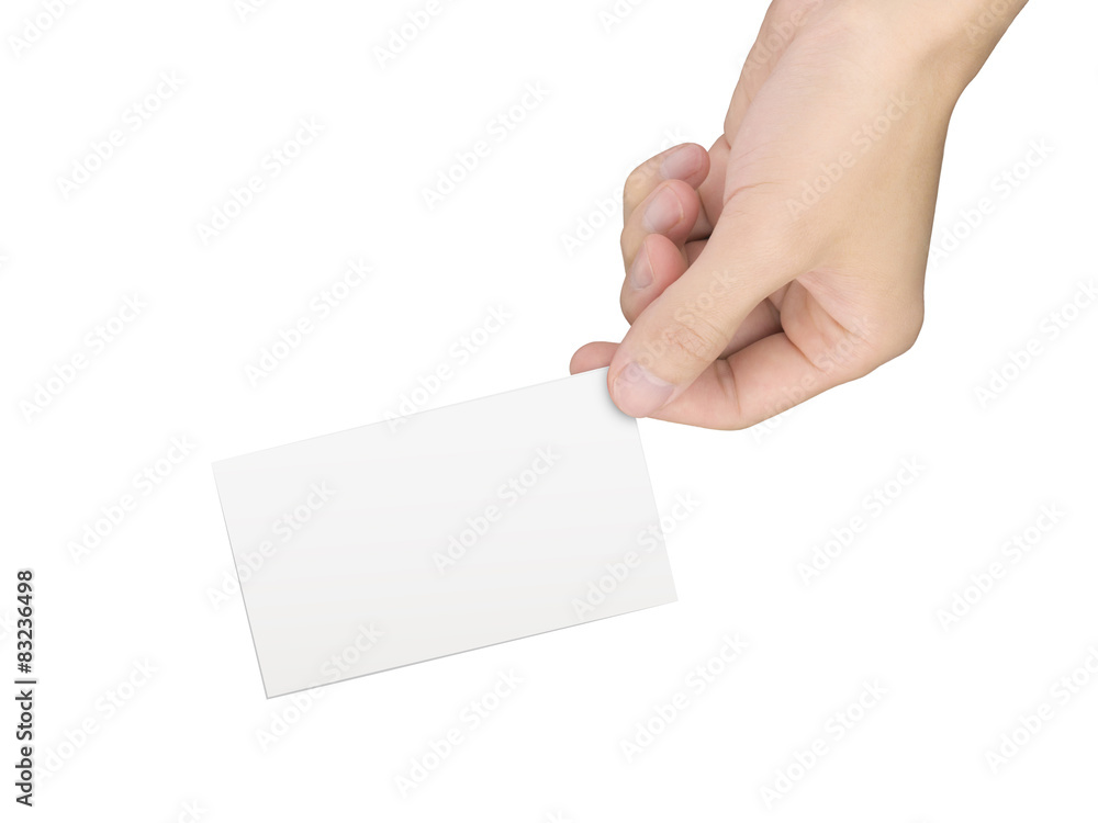 business concept: hand holding a business card business concept: hand holding a business card