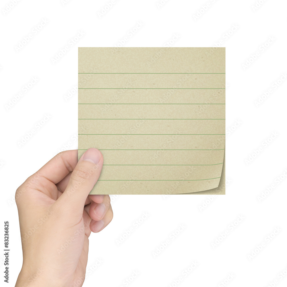 Fototapeta premium business concept: man's hand holding a note paper