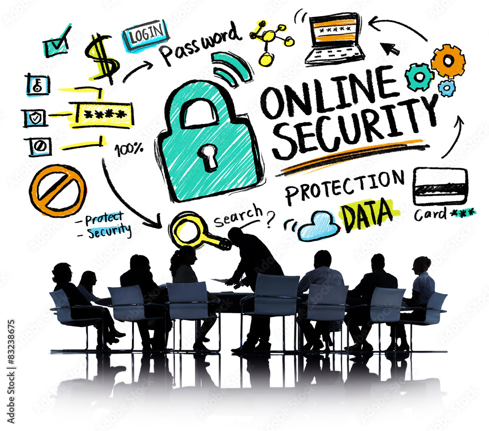 Online Security Protection Internet Safety Business Meeting Conc