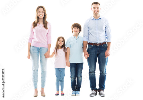 Young family with two kids