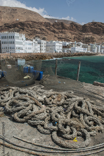 The fishing port of Al Mukalla in Yemen photo