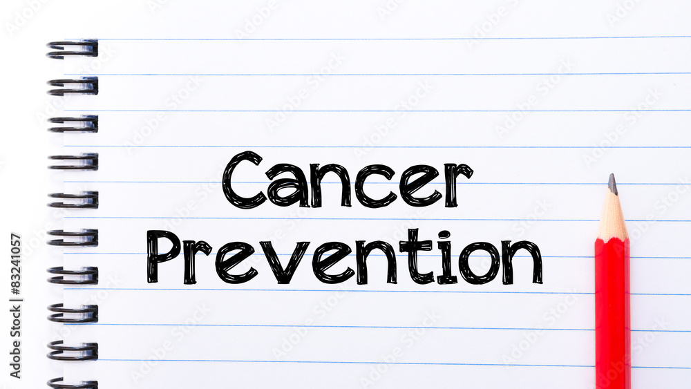 Cancer Prevention Text written on notebook page Cancer Prevention Text written on notebook page