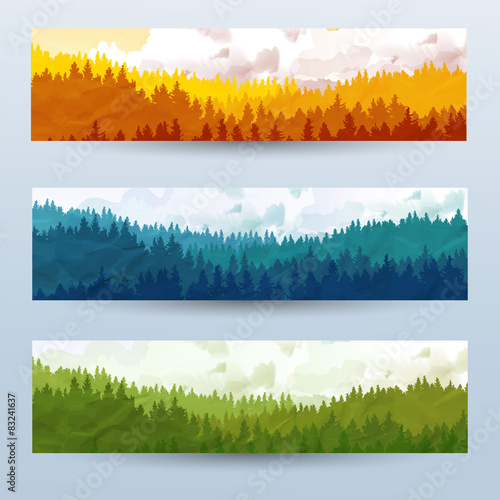 Horizontal abstract banners