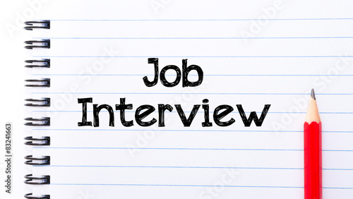 Job Interview Text written on notebook page
