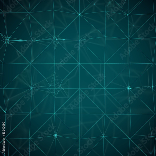 Background- net crated by turquoise triangles