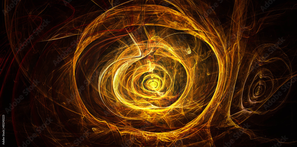 Glowing bright energy in circles Glowing bright energy in circles
