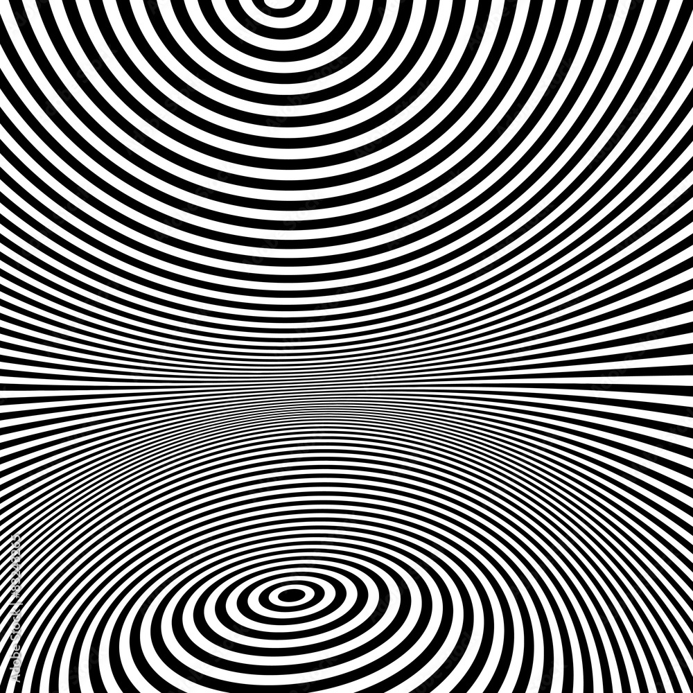 Pattern with optical illusion. Black and white background. Pattern with optical illusion. Black and white background.